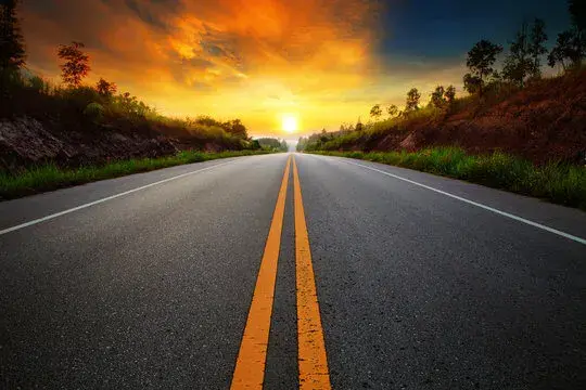 Open highway used by auto transport carriers in Texas
